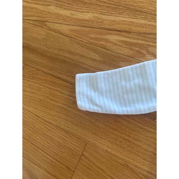 Ralph Lauren Blue Stripe Terry Cloth Velour Logo Baby Sleepsuit Footie 6 Mths - Picture 8 of 8